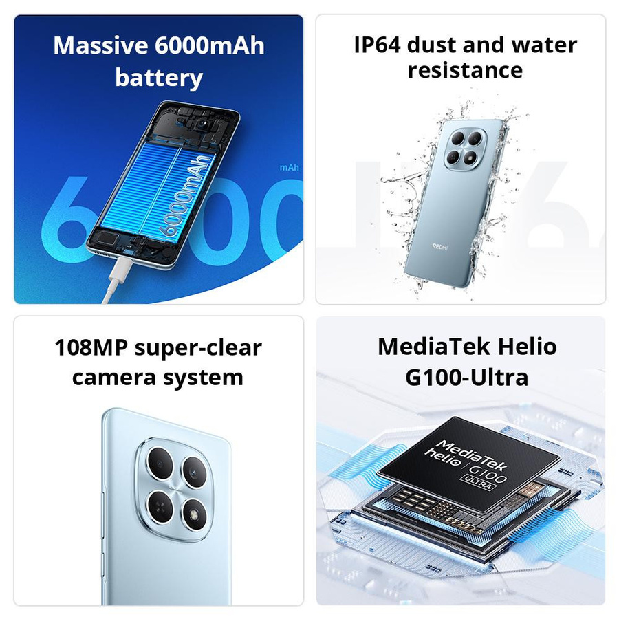 Xiaomi Redmi Note 15 4G Smartphone Blau, 6,77 Zoll FHD, 256 GB Speicher, Android, Bluetooth, NFC - Bild 7