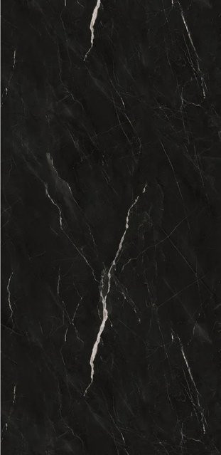 Aluverbund24 PVC Wandpaneele Midnight-Stone in Natursteinoptik Matt, Farbe Schwarz, B/H: 122 x 244 cm - Bild 1