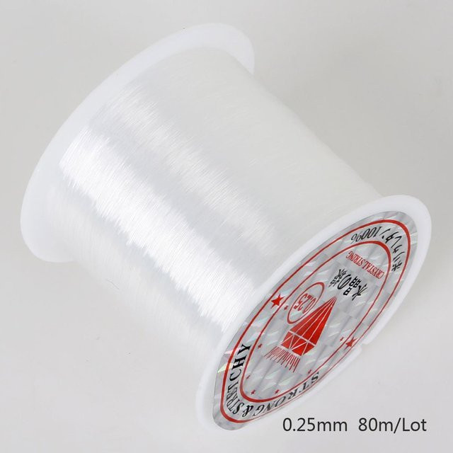 Beadia Accessories Fischschnurdraht Nylonschnur, 0.25 mm, 80 m - Bild 1