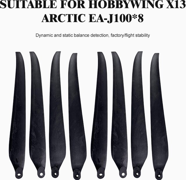 Hobbywing Faltbare Propellerblätter aus Carbon CW CCW für EA-J100 Landwirtschaftliche Schutzdrohnen in Schwarz - Bild 1