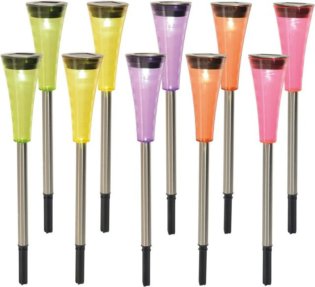 Näve LED-Solar-Erdspieß Multi Bunt 10er-Set - Bild 1