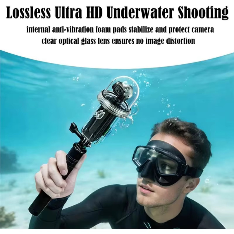 DJI B03B Schutzhülle für DJI Pocket 4, transparentes Unterwasser-Tauchgehäuse für Action-Kameras, wasserdicht bis 60m - Bild 4