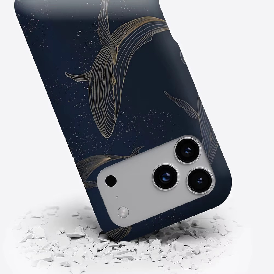 Potdemiel Gold-Line-Wale Handyhülle mit Magnetfunktion für iPhone 17 16 15 14 13 Pro Max Plus, robuste doppelschichtige Schutzhülle in Gold und Blau - Bild 3