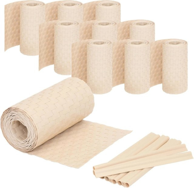 Jardinion Sichtschutzstreifen Beige inkl. Clips, 10 Stück, B/H: 19 x 250 cm, Dicke: 2,4 mm - Bild 1