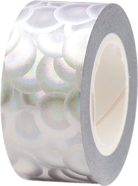 Rico Design Paper Poetry Washi Tape Bubbly in Silber - Bild 1