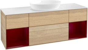V&B Waschtischunterschrank Finion mit Wandbeleuchtung, Farbe: Weiß, B/T/H: 160 x 50,1 x 50,1 cm - Bild 1