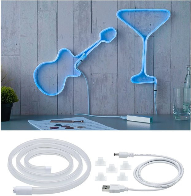 Paulmann Neon Flex LED Strip Blau USB 1 m 4,5 W 5V - Bild 1