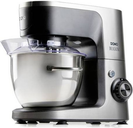 DOMO DO9293KR Küchenmaschine aus Edelstahl in Silver mit 1200W Leistung