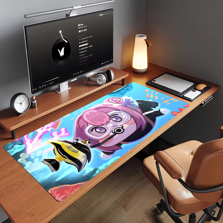 D-Doro Cute N-NIKKES Gaming-Mauspad in Multicolour, rutschfeste Gamer-Schreibtischunterlage für Laptop und Büro - Bild 2