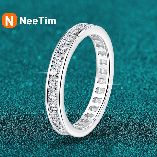 NeeTim Moissanit-Ring, 925 Silber, Damen - Bild 1