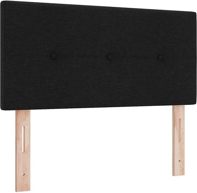 vidaXL LED Kopfteil in Schwarz mit integrierten LED-Lichtleisten aus Polyester und Holz, Breite: 80 cm - Bild 1