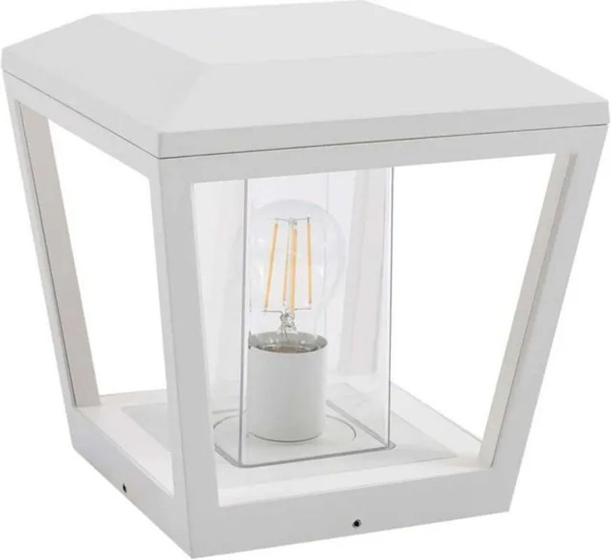 Lucande Außenleuchte dunia in Weiß aus Aluminium und Polycarbonat mit E27 Fassung, modern und minimalistisch, IP54 - Bild 1