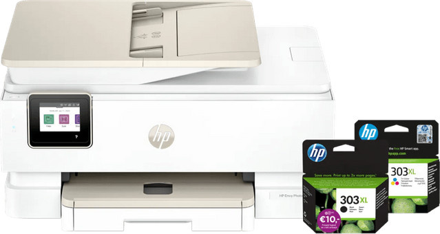 HP Envy Photo 7934 Inkjet Multifunktionsdrucker mit Schwarz XL-Patrone und Farbpatrone - Bild 1