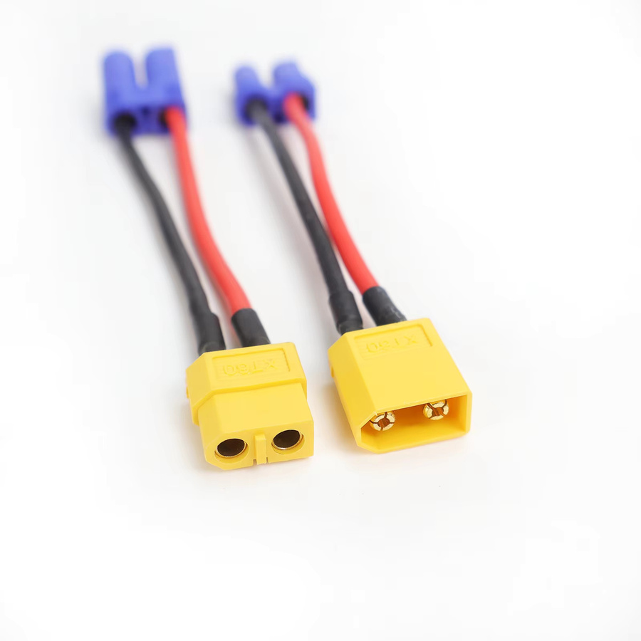 EC5 zu XT60 Adapter mit 14AWG Silikonkabel, Stecker-Buchse-Verbindungskabel für RC-Akku und ESC, Multicolor, Länge: 10 cm - Bild 2