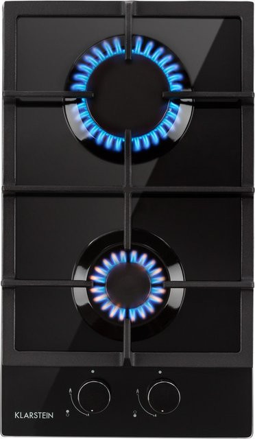 Klarstein Ignito Domino Gaskochfeld 2-flammig aus Glaskeramik in Schwarz - Bild 1
