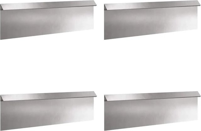 vidaXL Schneckenzaun aus Edelstahl in Silber, 4 Stück, B/T/H: 100 x 3,5 x 25 cm - Bild 1