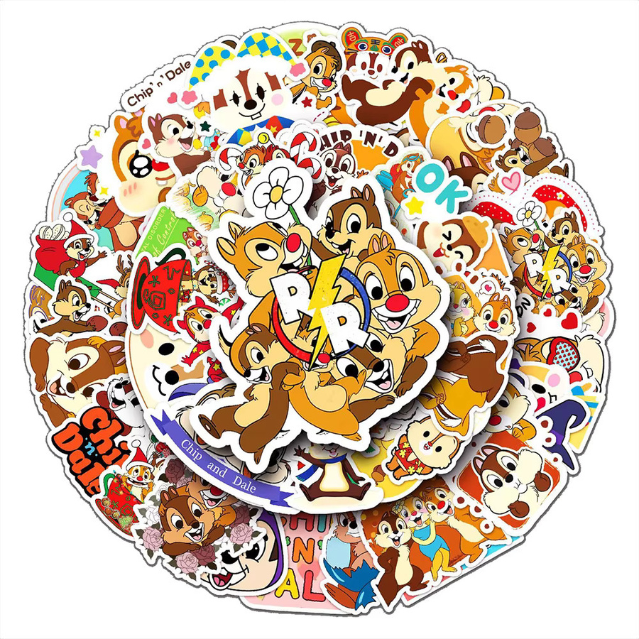 Disney Chip & Dale Cartoon-Aufkleber, Tiere, Bunt / Mehrfarbig - Bild 2