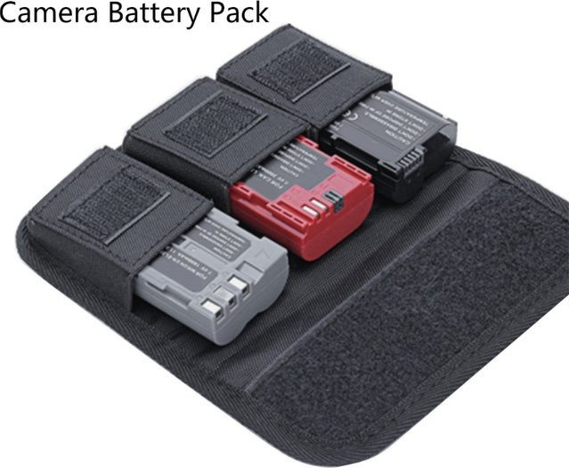 SDFFJYJK Kamera-Akku Set mit SD-Kartenhalter in Schwarz für LP-E6, EN-EL15, NP-FW50, NP-F550 und AA-Akkus - Bild 1