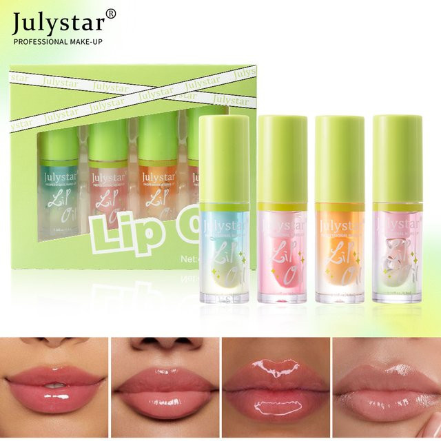 Julystar Lipgloss Set, 4-teilig, glänzend, Unisex - Bild 1