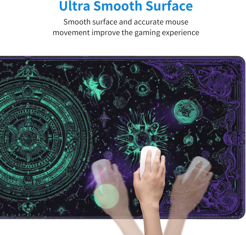 Goth Gaming Mouse Pad XL Schreibtischunterlage mit genähten Kanten in Multicolour - Bild 4