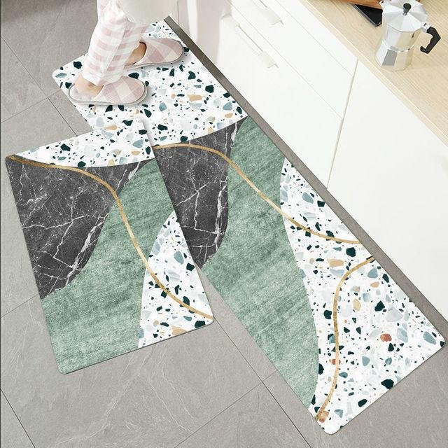 Rutschfeste Küchenmatte von Yiran Furniture mit abstraktem Muster in Mehrfarbig, B/B: 60 x 40 cm - Bild 1