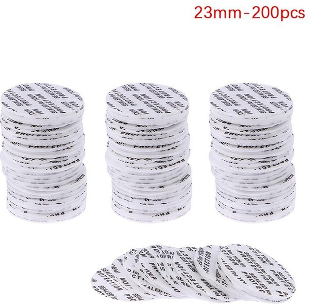 200 Stück Druckempfindliche Dichtungskapellen für Kosmetikgläser und Flaschen, Weiß, Durchmesser: 23 mm - Bild 1
