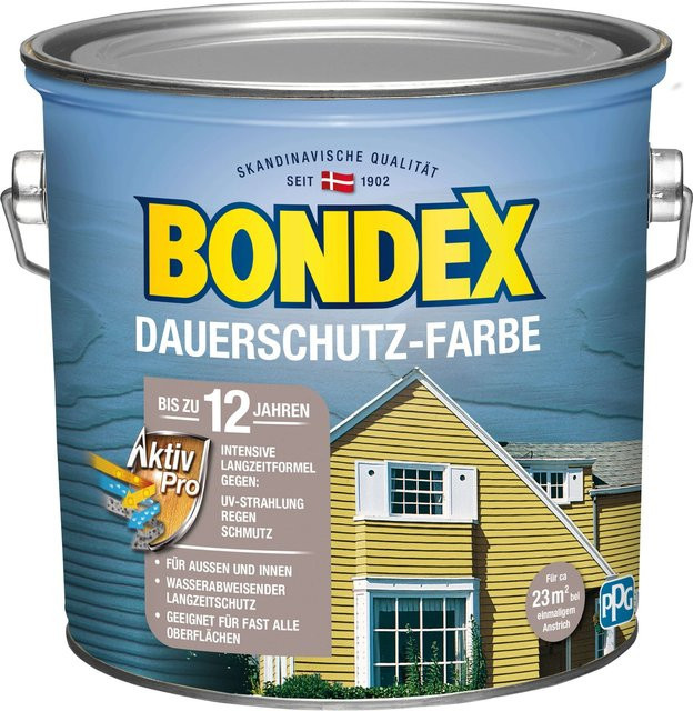 Bondex Dauerschutz-Farbe für Holz in Anthrazit-Schiefer, 2,5 l - Bild 1