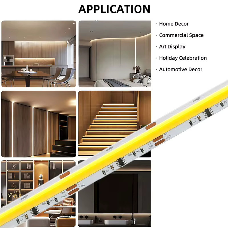 Acosh Neon COB LED-Leiste mit fließendem Lichteffekt, 5V USB, zweifarbiges flexibles Lichtband in Multicolour für Schlafzimmer, Wand und Schrank - Bild 3