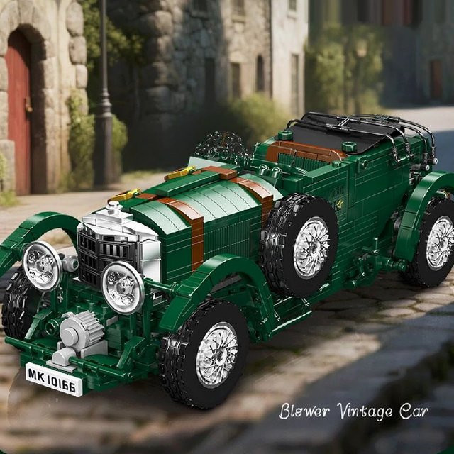 barweer Oldtimer-Bausteine, europäischer klassischer Rennwagen, Modellbausatz, 1.147 Teile, ab 14 Jahren - Bild 1