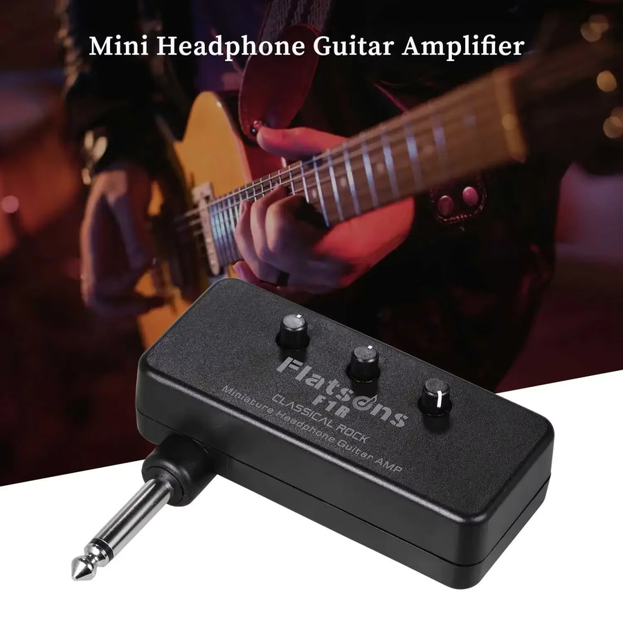 IRIN F1R Mini-Kopfhörer-Gitarren- und Bassverstärker in Schwarz mit 3,5 mm Jack AUX-Eingang für E-Gitarre, Bass und Akustik-Gitarre - Bild 4