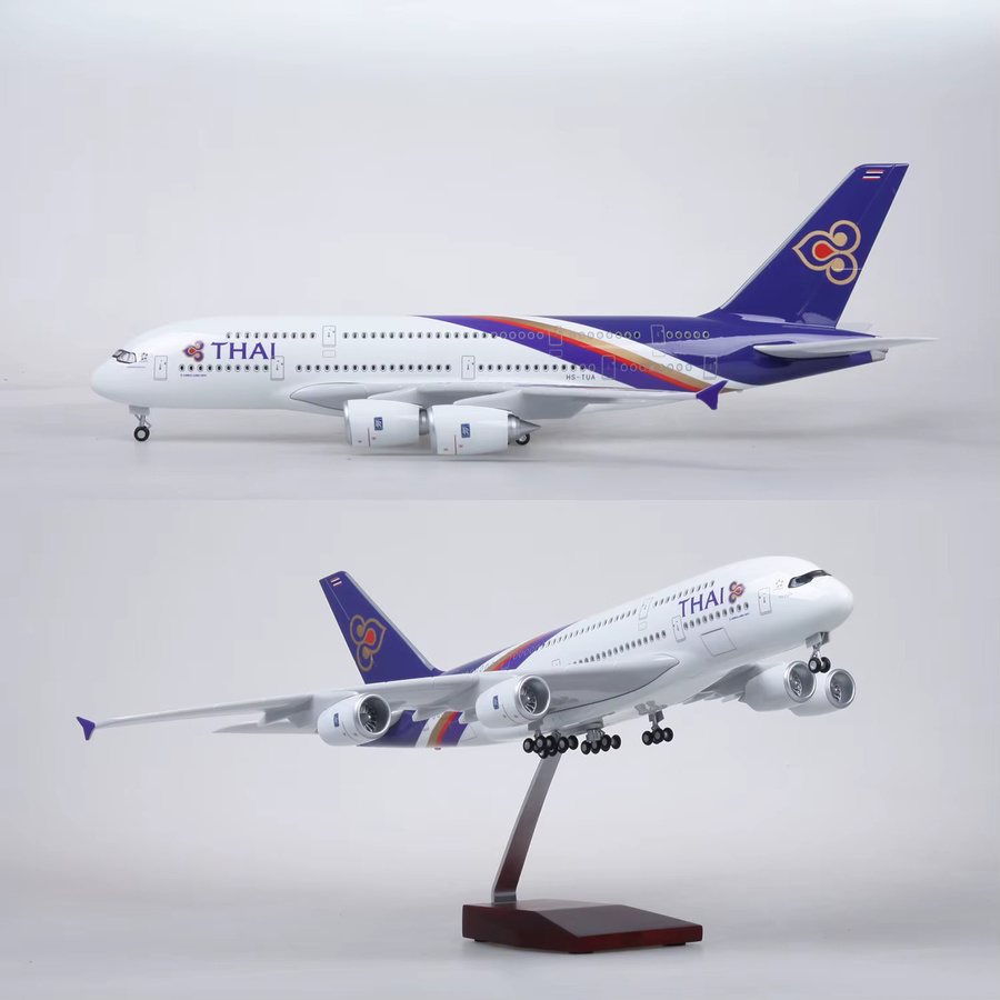 ZOCO Thai A380 Flugzeugmodellbausatz, 1:160 Maßstab, mit Fahrwerk und Rädern - Bild 3