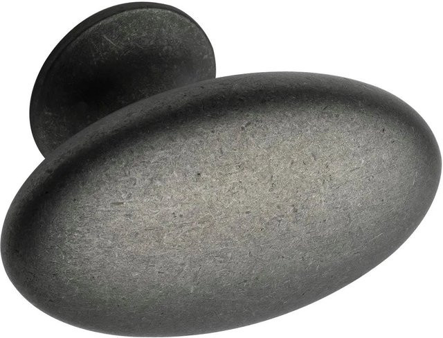 Furnipart Möbelknopf Simple aus Zinkdruckguss in Antik Grau, Breite: 6,0 cm - Bild 1