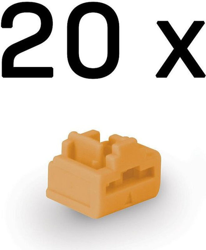 LINDY LAN-Portblocker RJ45 Ethernet-Portschlösser in Orange, 20er Packung - Bild 2