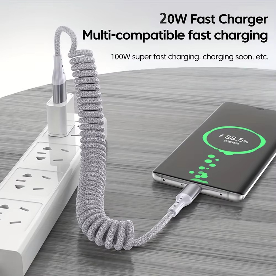 OIITH USB Typ C Schnellladekabel 20 W mit PD-Technik in Grau für iPhone und iPad - Bild 3
