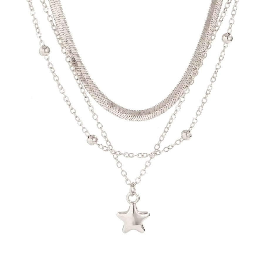 KunJoe Halsketten-Set, Kupfer, Silber, Perle, Stern Anhänger, Damen - Bild 2