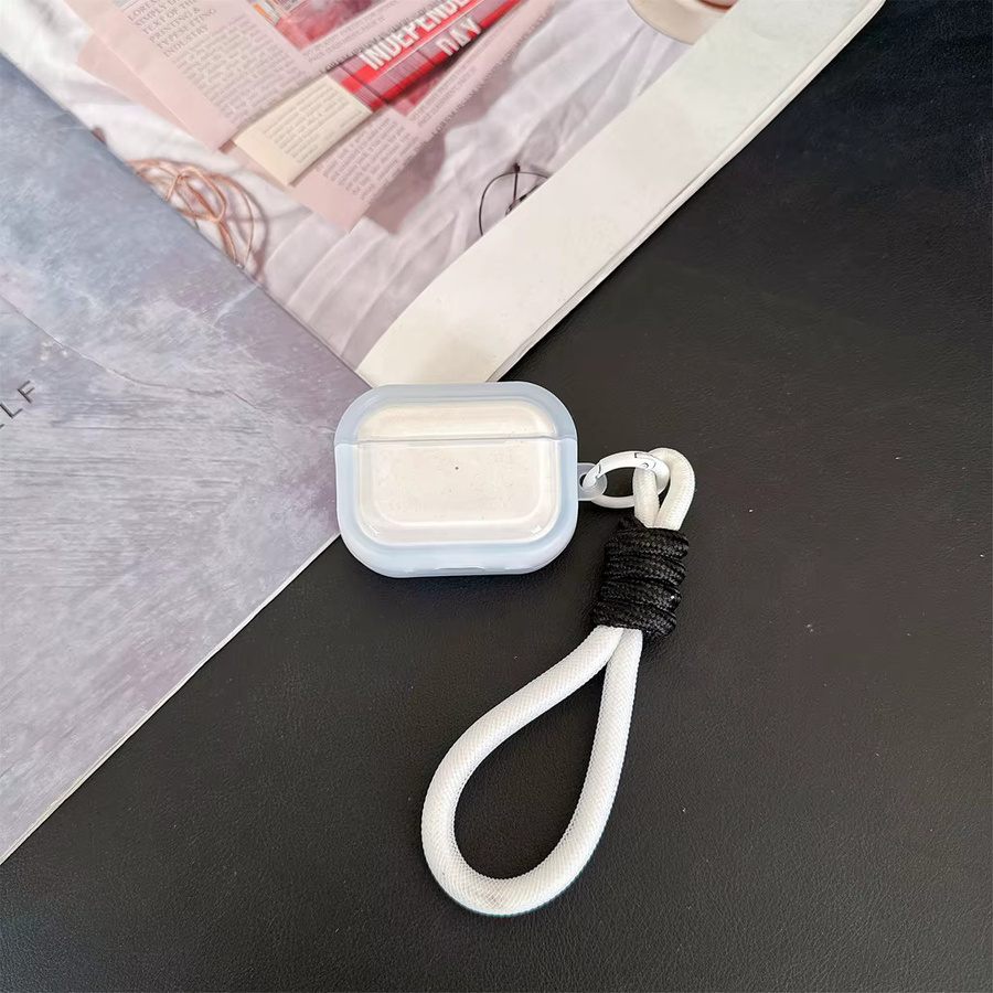 Schutzhülle für Apple AirPods 2 3 4 Pro 2 Pro 3 mit Umhängeband in Orange, Dunkelblau, Weiß und Transparent - Bild 3