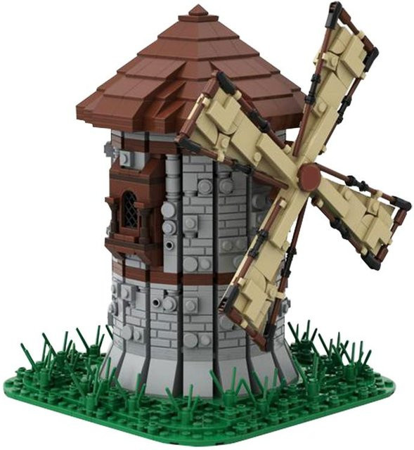 Gobricks Mittelalterliche Windmühle Konstruktionsbausteine Set ab 14 Jahren - Bild 1