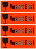 HERMA Hinweisetiketten aus Papier in Rot, Schwarz und Orange, B: 118 mm, H: 39 mm - Bild 1