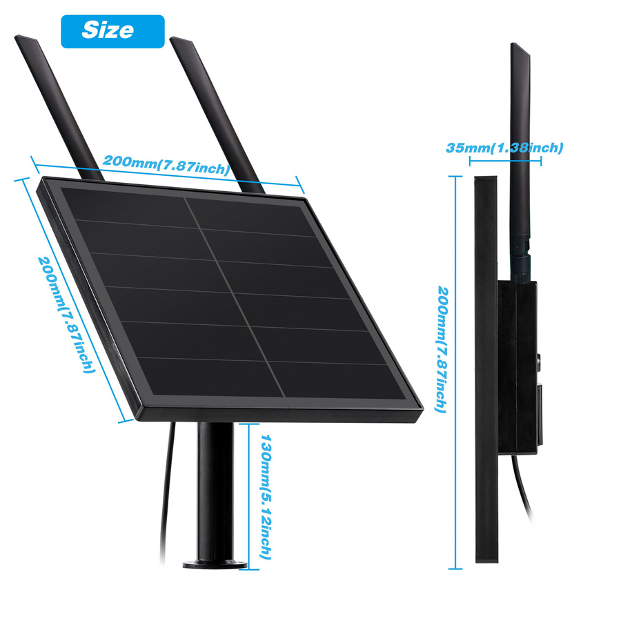 LILYGO 8W Solarpanel mit Akku für den Außenbereich in Schwarz, wasserdicht, kompatibel mit Heltec V3 V4 LoRaWAN Meshtastic RAK4630 und ESP32 - Bild 5