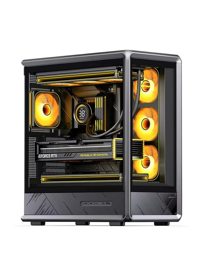 Jonsbo D401 ATX-Computergehäuse mit Panoramic Sea View für M-ATX und MINI-ITX Esports Gaming-Gehäuse mit Unterstützung für Dual 360-Wasserkühler - Bild 5