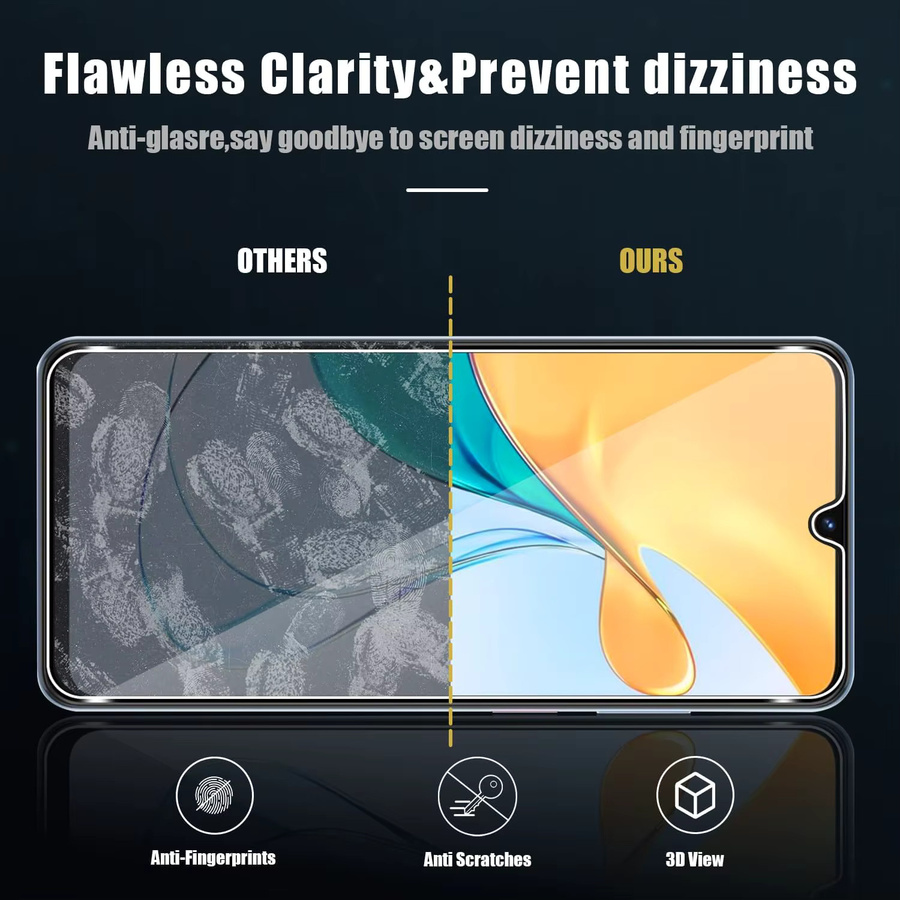DOOGEE Note 58 und Note 58 Pro Displayschutzfolie aus gehärtetem Glas, transparent - Bild 4