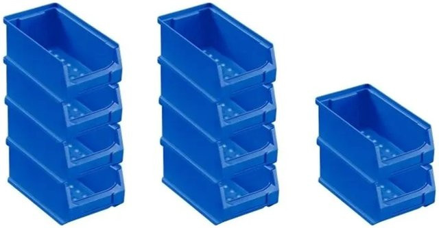 PROREGAL SparSet 10x Sichtlagerboxen Blau, stapelbar mit Griffen, Volumen: 0,8 Liter, B/T/H: 10 x 17,5 x 7,5 cm - Bild 1