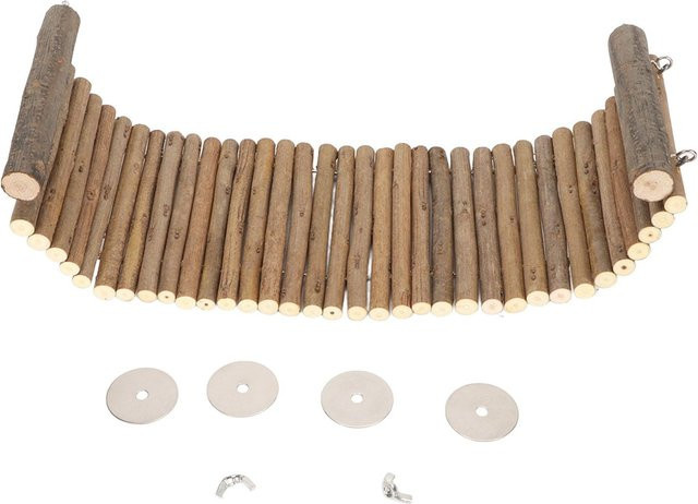 Biegsame Holzleiter Brücke aus Strauchästen für Chinchillas und Hamster, braun - Bild 1