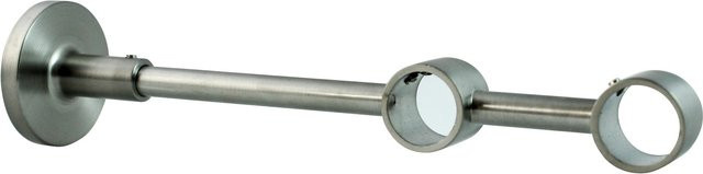 Mydeco Gardinenstangen-Halterung Wire 2-läufig aus Edelstahl in Silber, Durchmesser: 2 cm - Bild 1