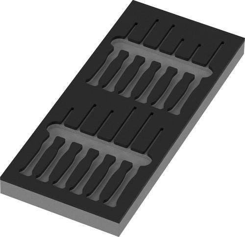 Wera Schaumstoffeinlage 9816 für Kraftform Micro Schraubendreher Set, Schwarz/Grau, B/T/H: 17,2 x 14,7 x 3,0 cm - Bild 1