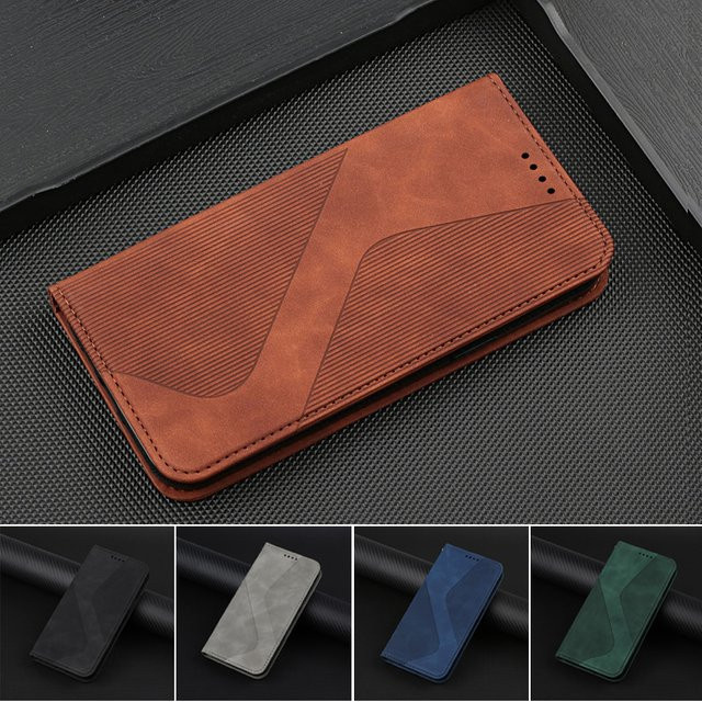 Magnetische Leder-Handyhülle für ZTE Nubia Air Z80 Z70 Z60S Music 2 Focus Pro V60 Design LTE 5G als Flip Case mit Wallet-Funktion und Standfunktion in Schwarz oder Braun - Bild 1