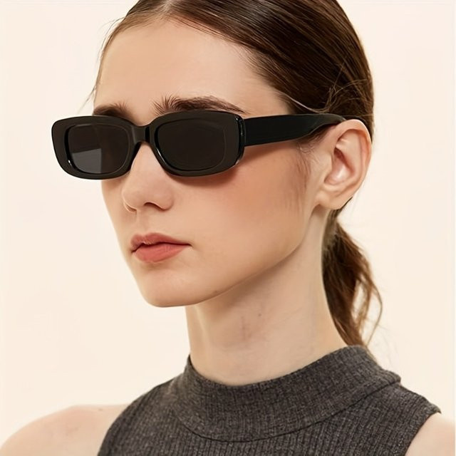 DIXSG Korrektionsbrille, rechteckig, Vollrand, Schwarz, Damen, Kunststoff - Bild 1