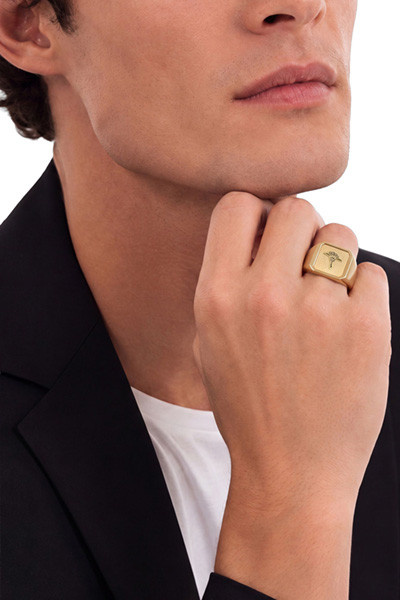 Joop! Siegelring Edelstahl, Gold, Herren - Bild 2