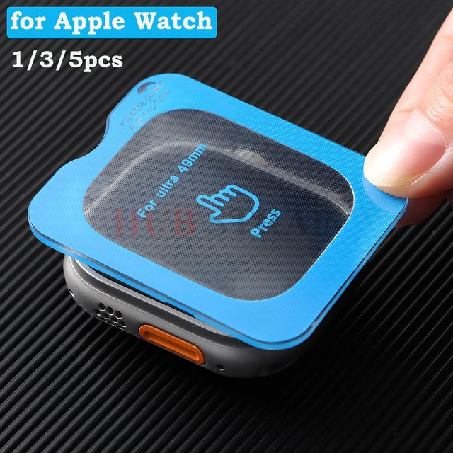 Apple Displayschutzfolie Glas, Apple Watch Ultra 1/2/3 49 mm, Unisex - Bild 1