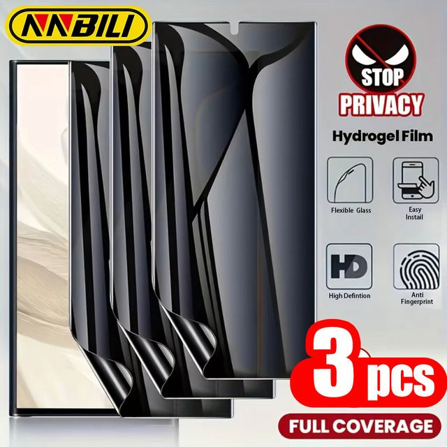 Privatsphäre Hydrogel Schutzfolie für Samsung Galaxy S25 S24 Ultra S23 Plus S24 FE 5G S22 Plus Anti-Spy Screen Protector - Bild 1